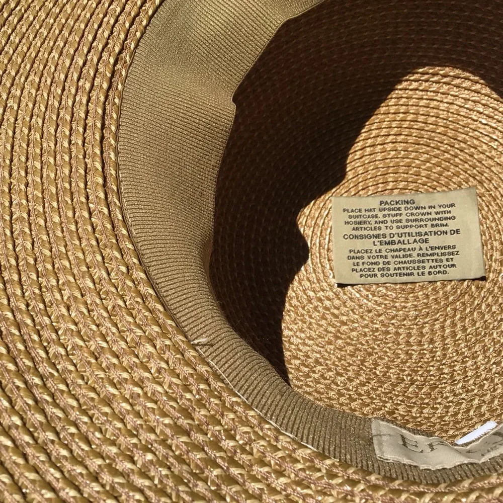 Eric Javits Wide Brimmed Hampton Patented “Squishee” Straw Sun Hat with UPF 50 - Picture 7 of 12